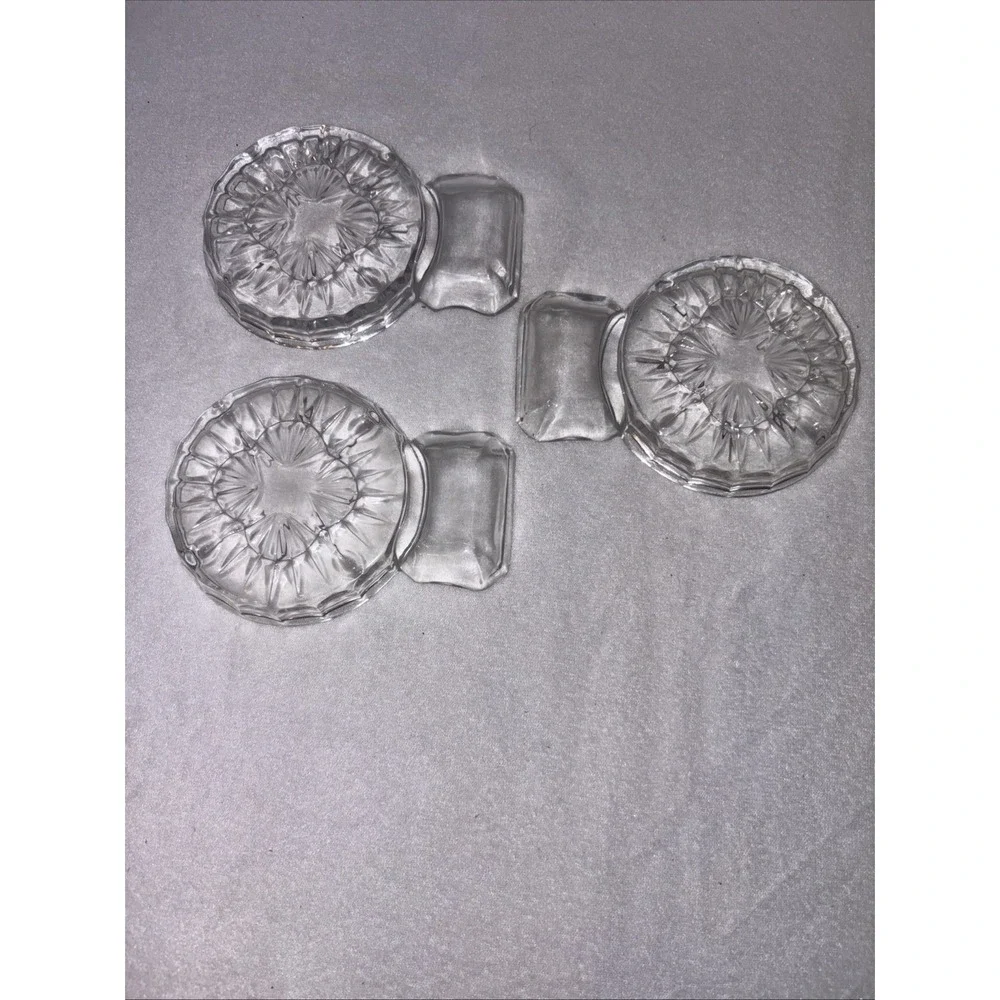 Shannon Crystal Freedom Pattern Coasters‎ With Spoon Rest Combo Vintage set of 3